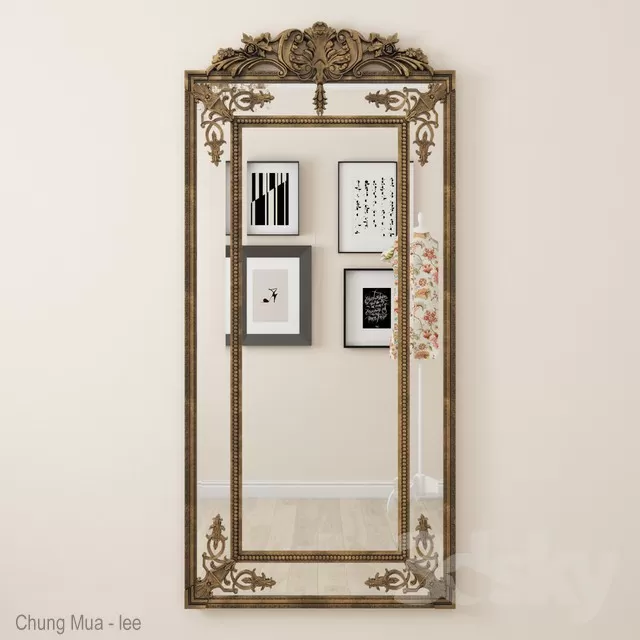 3DSKYFREE – CLASSIC - DECOR - MIRROR 3DS MAX MODELS