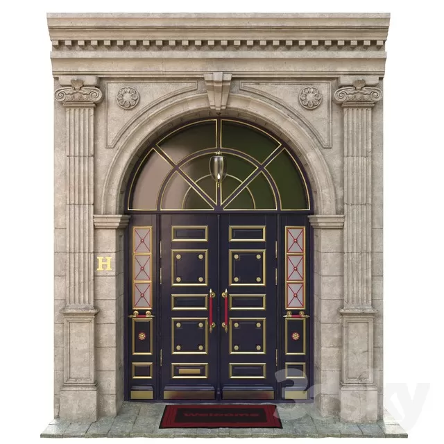 3DSKYFREE – CLASSIC - DOOR 3DS MAX MODELS