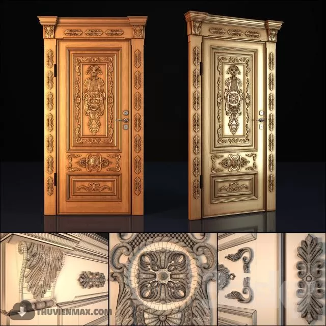 3DSKYFREE – CLASSIC - DOOR 3DS MAX MODELS
