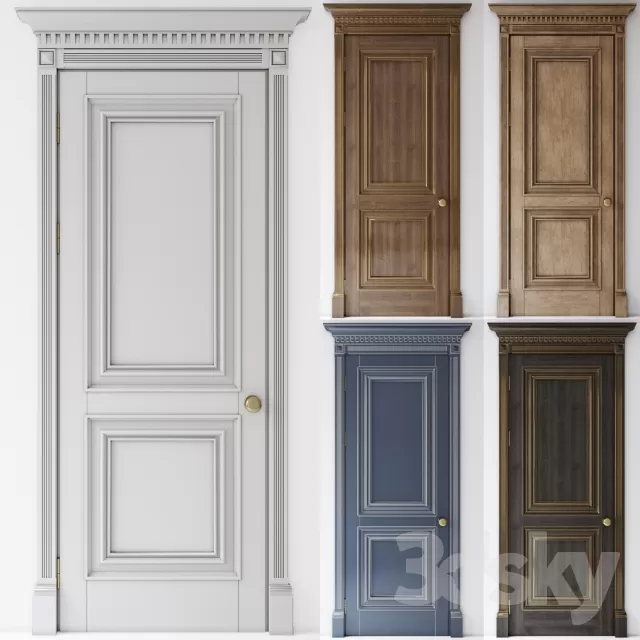 3DSKYFREE – CLASSIC - DOOR 3DS MAX MODELS