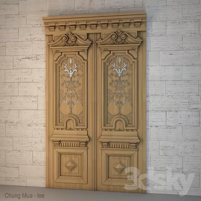 3DSKYFREE – CLASSIC - DOOR 3DS MAX MODELS