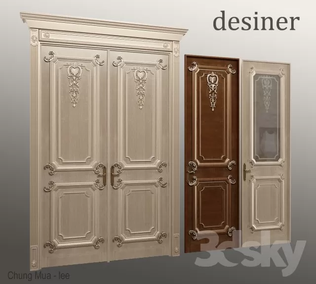 3DSKYFREE – CLASSIC - DOOR 3DS MAX MODELS