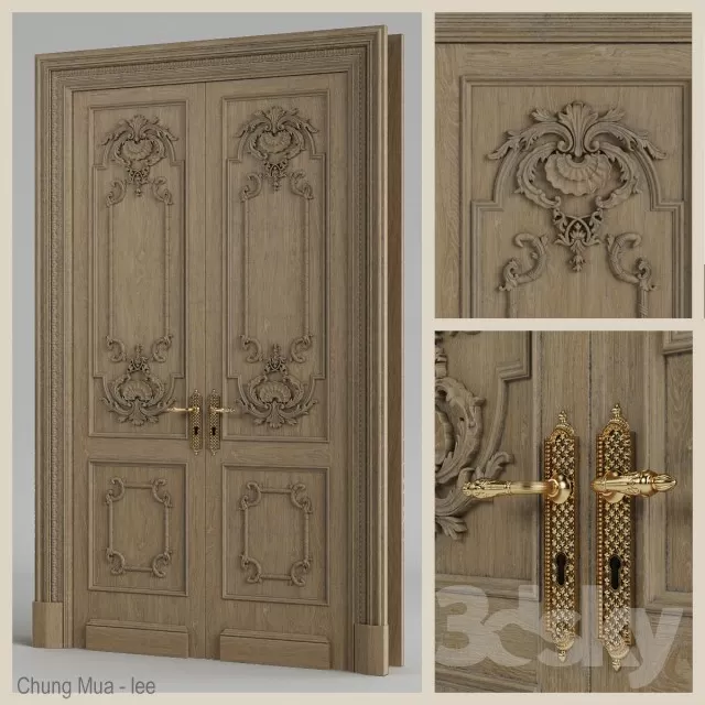 3DSKYFREE – CLASSIC - DOOR 3DS MAX MODELS