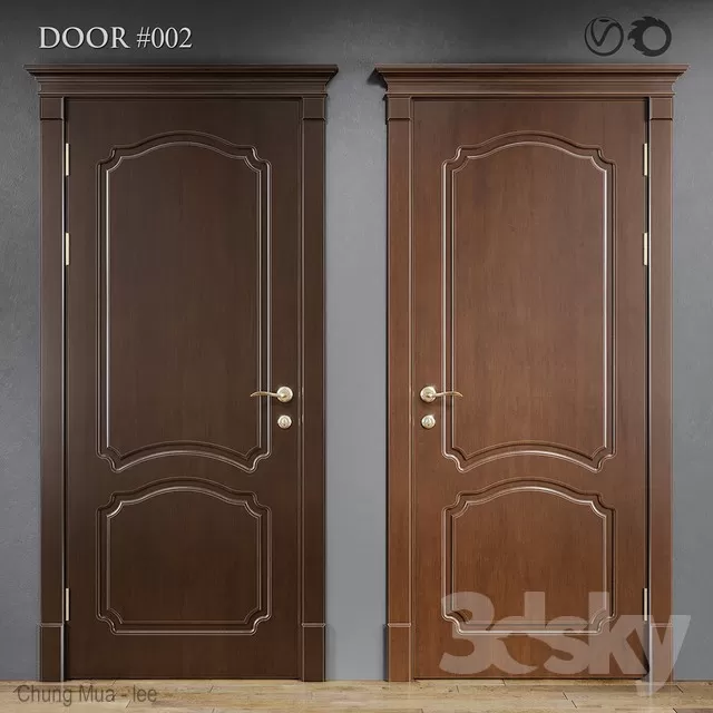 3DSKYFREE – CLASSIC - DOOR 3DS MAX MODELS