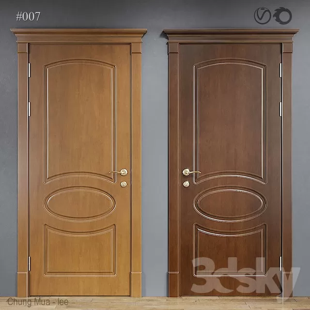 3DSKYFREE – CLASSIC - DOOR 3DS MAX MODELS