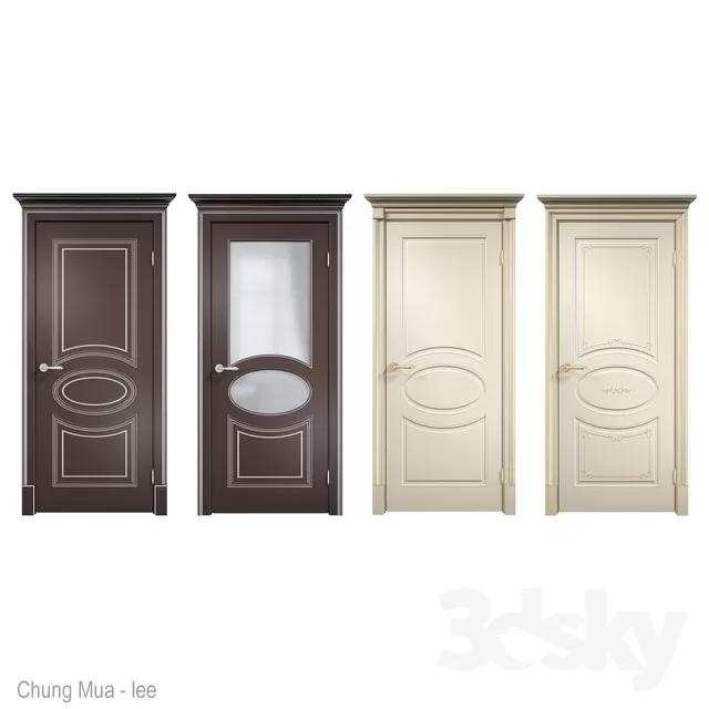 3DSKYFREE – CLASSIC - DOOR 3DS MAX MODELS