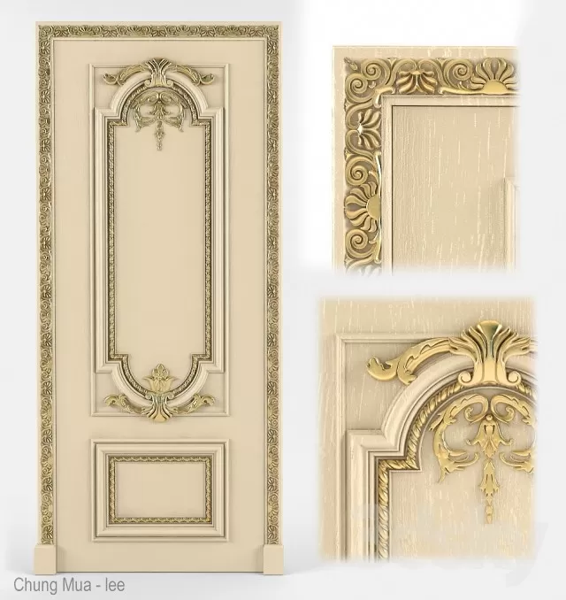 3DSKYFREE – CLASSIC - DOOR 3DS MAX MODELS