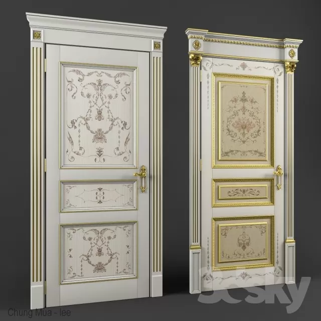 3DSKYFREE – CLASSIC - DOOR 3DS MAX MODELS