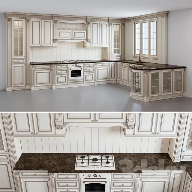 3DSKYFREE – CLASSIC - KITCHEN 3DS MAX MODELS