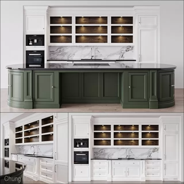 3DSKYFREE – CLASSIC - KITCHEN 3DS MAX MODELS