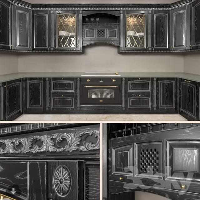 3DSKYFREE – CLASSIC - KITCHEN 3DS MAX MODELS