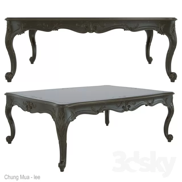 3DSKYFREE – CLASSIC - KITCHEN - TABLE SET 3DS MAX MODELS