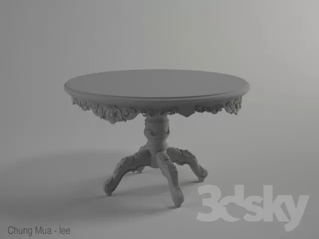 3DSKYFREE – CLASSIC - KITCHEN - TABLE SET 3DS MAX MODELS