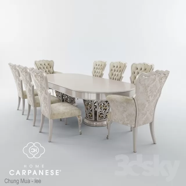 3DSKYFREE – CLASSIC - KITCHEN - TABLE SET 3DS MAX MODELS