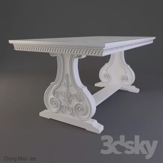 3DSKYFREE – CLASSIC - KITCHEN - TABLE SET 3DS MAX MODELS