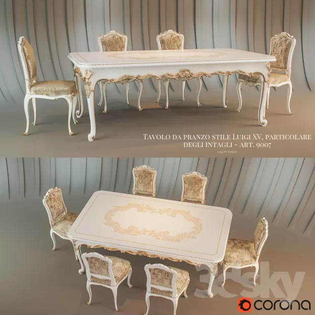 3DSKYFREE – CLASSIC - KITCHEN - TABLE SET 3DS MAX MODELS