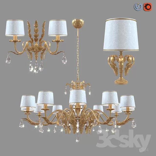 3DSKYFREE – CLASSIC - LIGHT - CEILING 3DS MAX MODELS