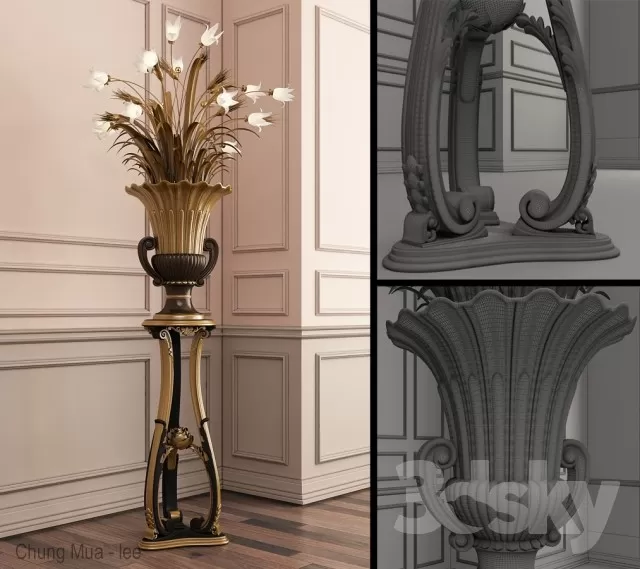 3DSKYFREE – CLASSIC - LIGHT - FLOOR 3DS MAX MODELS