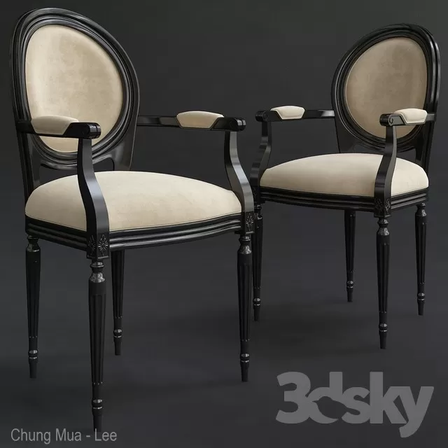 3DSKYFREE – CLASSIC - LIVINGROOM - ARMCHAIRS 3DS MAX MODELS