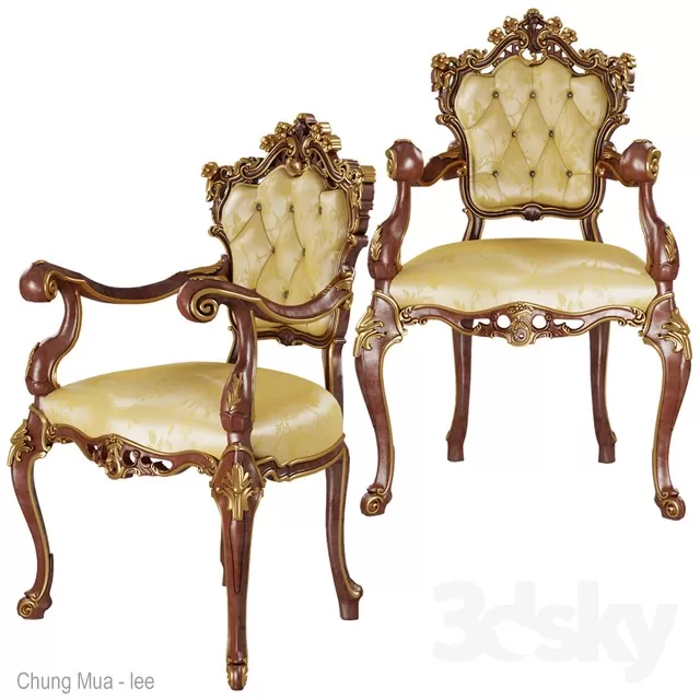 3DSKYFREE – CLASSIC - LIVINGROOM - ARMCHAIRS 3DS MAX MODELS