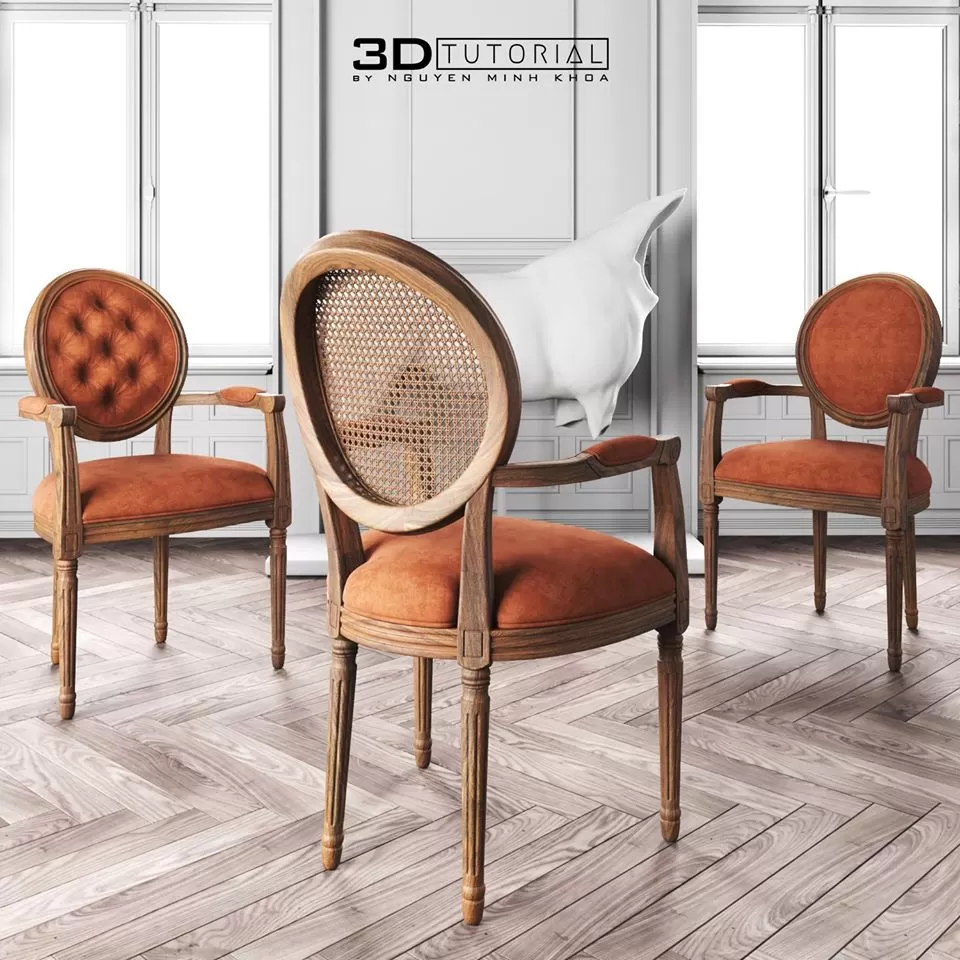 3DSKYFREE – CLASSIC - LIVINGROOM - CHAIR 3DS MAX MODELS