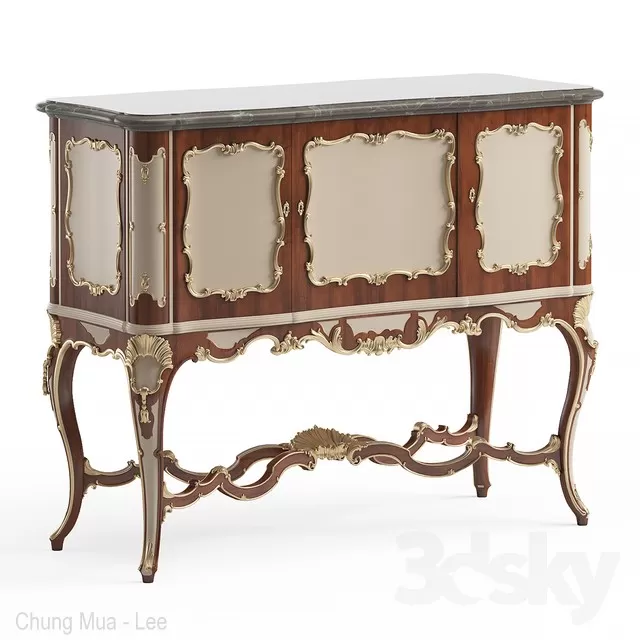 3DSKYFREE – CLASSIC - LIVINGROOM - DRAWER 3DS MAX MODELS