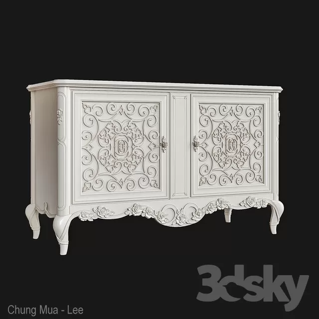 3DSKYFREE – CLASSIC - LIVINGROOM - DRAWER 3DS MAX MODELS