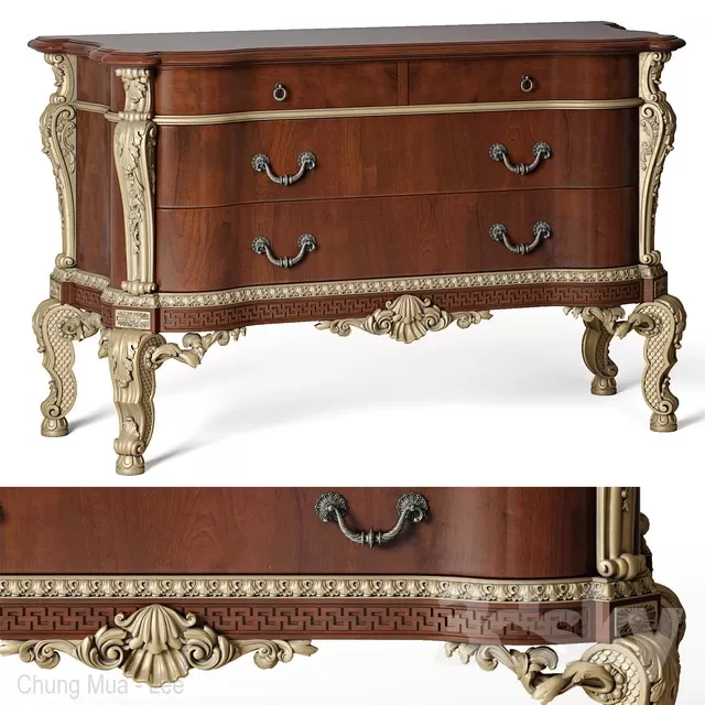 3DSKYFREE – CLASSIC - LIVINGROOM - DRAWER 3DS MAX MODELS