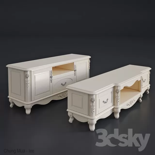3DSKYFREE – CLASSIC - LIVINGROOM - SIDEBOARD 3DS MAX MODELS