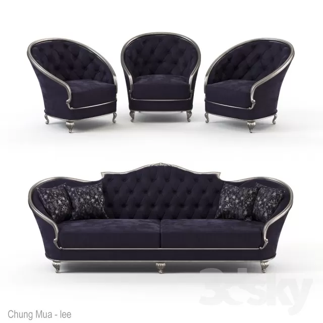 3DSKYFREE – CLASSIC - LIVINGROOM - SOFA 3DS MAX MODELS