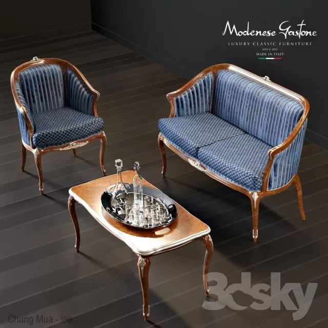 3DSKYFREE – CLASSIC - LIVINGROOM - SOFA 3DS MAX MODELS