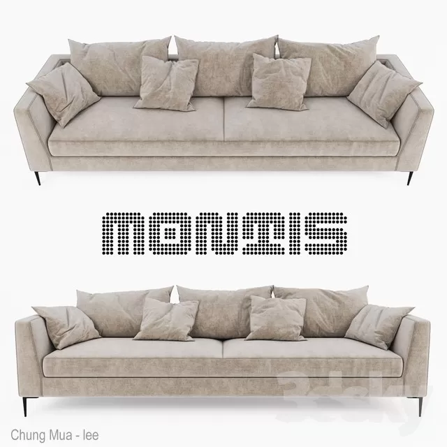 3DSKYFREE – CLASSIC - LIVINGROOM - SOFA - LONG 3DS MAX MODELS