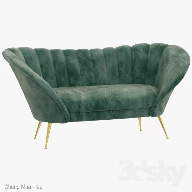 3DSKYFREE – CLASSIC - LIVINGROOM - SOFA - LONG 3DS MAX MODELS