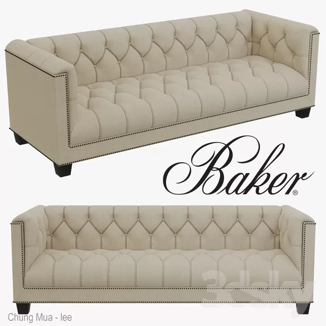 3DSKYFREE – CLASSIC - LIVINGROOM - SOFA - LONG 3DS MAX MODELS