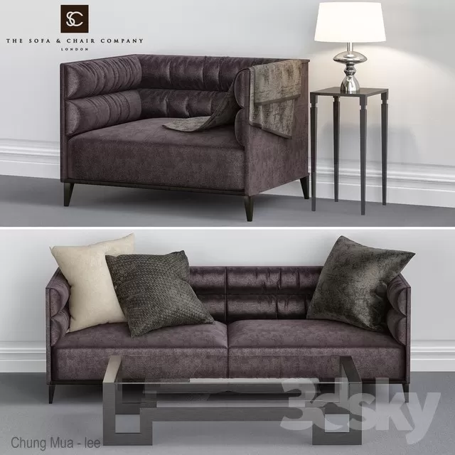 3DSKYFREE – CLASSIC - LIVINGROOM - SOFA - LONG 3DS MAX MODELS