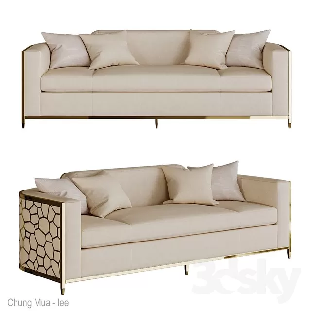 3DSKYFREE – CLASSIC - LIVINGROOM - SOFA - LONG 3DS MAX MODELS