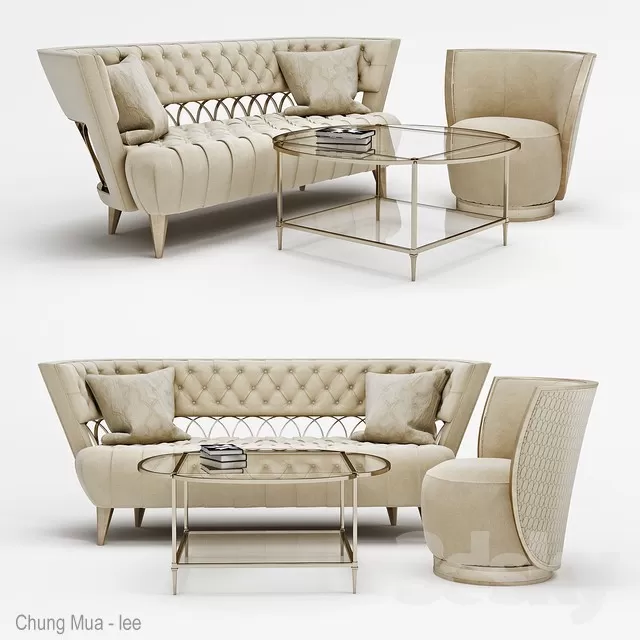 3DSKYFREE – CLASSIC - LIVINGROOM - SOFA - LONG 3DS MAX MODELS