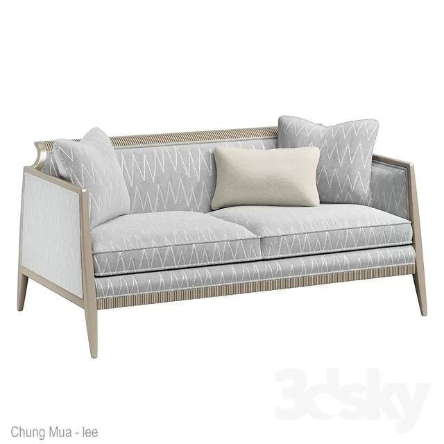 3DSKYFREE – CLASSIC - LIVINGROOM - SOFA - LONG 3DS MAX MODELS