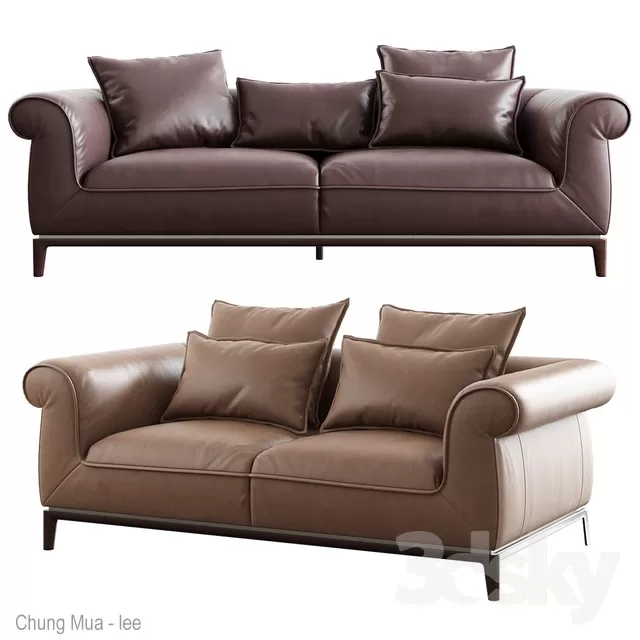 3DSKYFREE – CLASSIC - LIVINGROOM - SOFA - LONG 3DS MAX MODELS