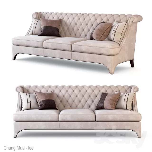 3DSKYFREE – CLASSIC - LIVINGROOM - SOFA - LONG 3DS MAX MODELS