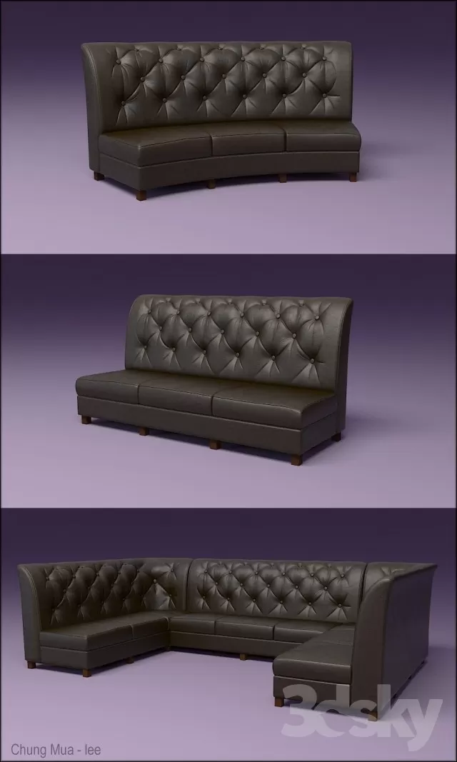 3DSKYFREE – CLASSIC - LIVINGROOM - SOFA - LONG 3DS MAX MODELS