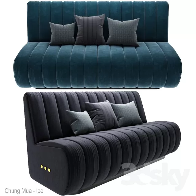 3DSKYFREE – CLASSIC - LIVINGROOM - SOFA - LONG 3DS MAX MODELS
