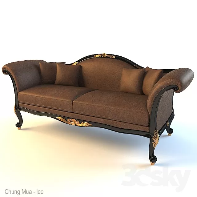 3DSKYFREE – CLASSIC - LIVINGROOM - SOFA - LONG 3DS MAX MODELS