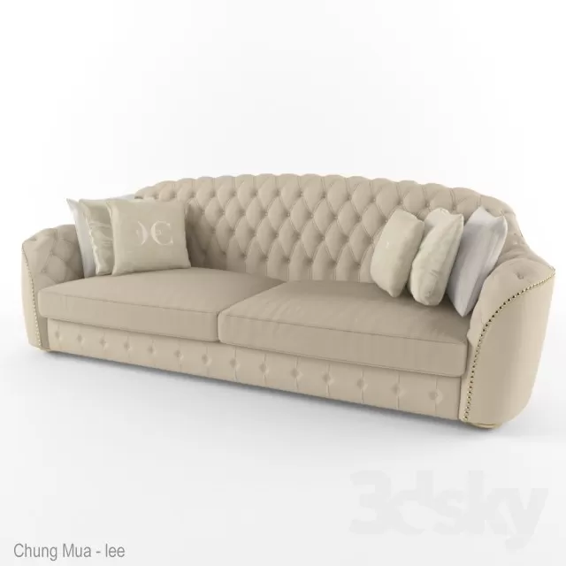 3DSKYFREE – CLASSIC - LIVINGROOM - SOFA - LONG 3DS MAX MODELS