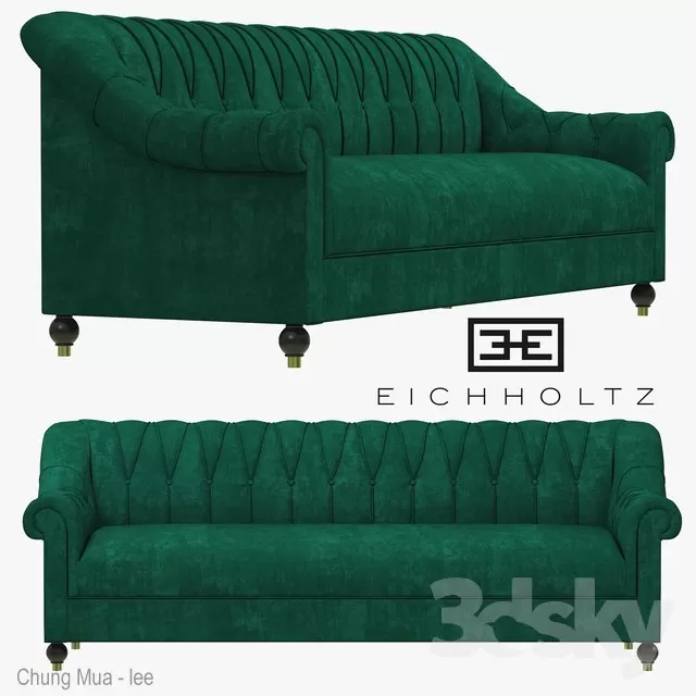3DSKYFREE – CLASSIC - LIVINGROOM - SOFA - LONG 3DS MAX MODELS