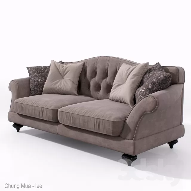 3DSKYFREE – CLASSIC - LIVINGROOM - SOFA - LONG 3DS MAX MODELS