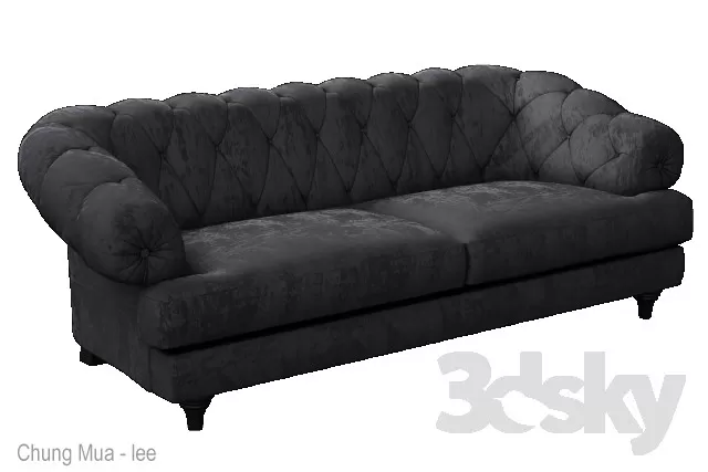 3DSKYFREE – CLASSIC - LIVINGROOM - SOFA - LONG 3DS MAX MODELS