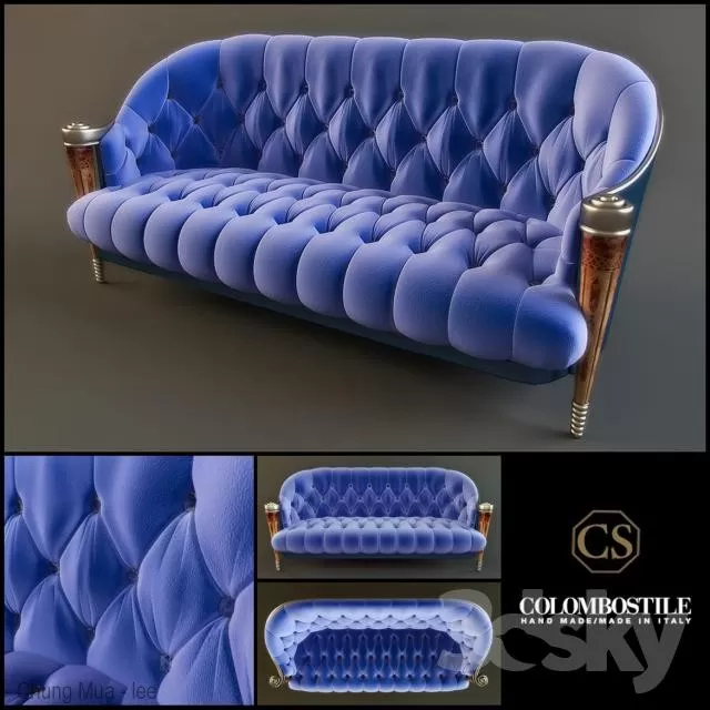 3DSKYFREE – CLASSIC - LIVINGROOM - SOFA - LONG 3DS MAX MODELS