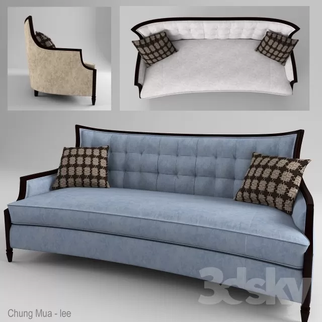 3DSKYFREE – CLASSIC - LIVINGROOM - SOFA - LONG 3DS MAX MODELS