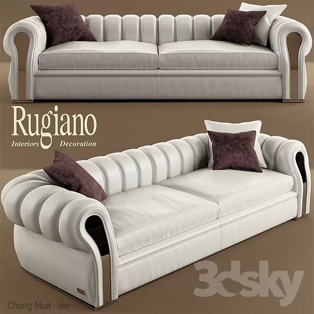 3DSKYFREE – CLASSIC - LIVINGROOM - SOFA - LONG 3DS MAX MODELS